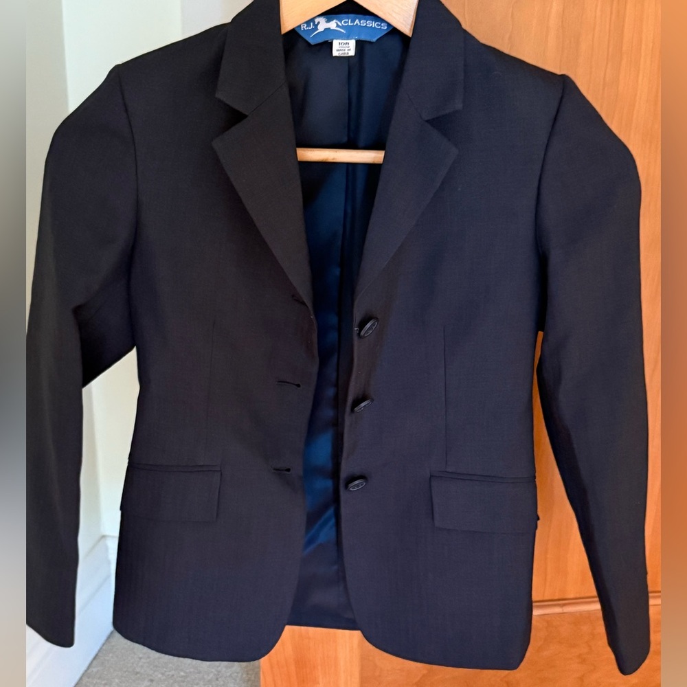 Navy Blue RJ classics girls show coat - EUC